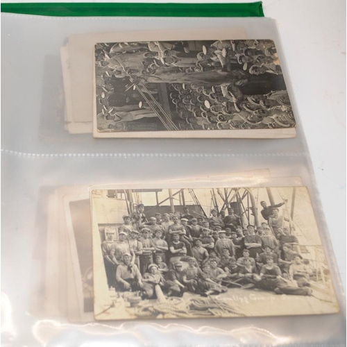 268 - Interesting collection of early postcards contained within an album, a lever file and some loose. In... 