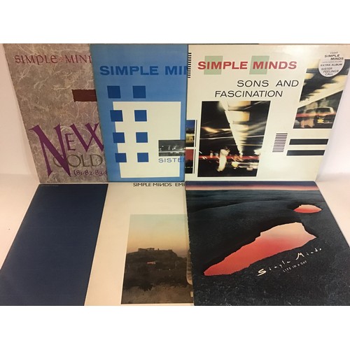 323 - SIMPLE MINDS VINYL LP RECORDS X 6. Here we find titles - Life In A Day - Empires And Dance - New Gol... 