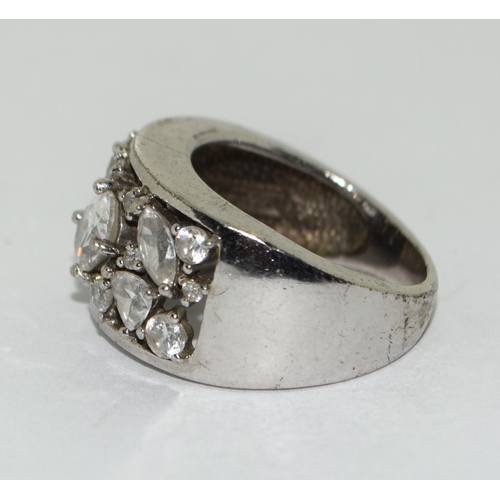 166 - A 925 silver and CZ ring size N