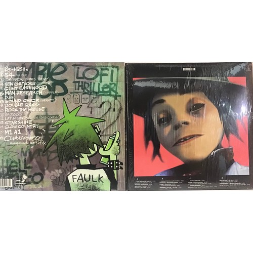 357 - GORILLAZ VINYL ALBUMS X 2. Copies here include there self titled double album and a shrink wrapped c... 