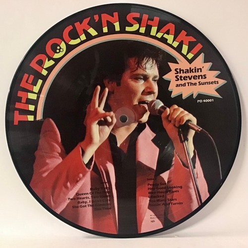 350 - SHAKING STEVENS AND THE SUNSETS VINYL PICTURE DISC ALBUM. 'The Rock'n Shaki found in Ex condition. V... 