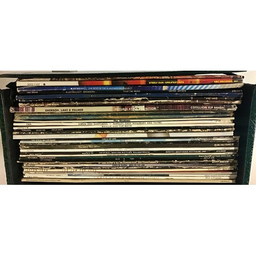 251 - CASE OF VARIOUS ROCK AND POP VINYL ALBUMS. Artist’s here include - steely Dan - Bob Marley - Yes - E... 