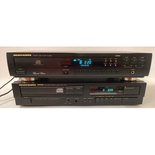 497 - MARANTZ COMPACT DISC PLAYERS X 2. Model numbers here are as follows - CD-63SE and CD-75. Both power ... 