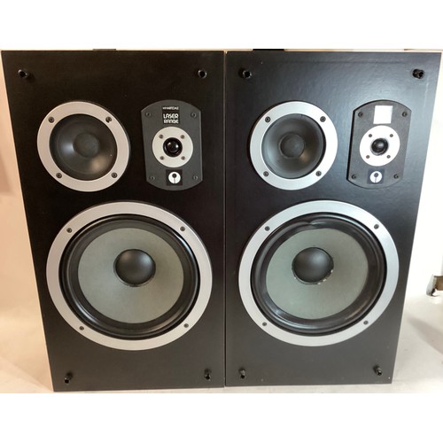 418 - PAIR OF WHARFEDALE SPEAKERS. These are model Laser 100 and are a three way speaker system running at... 