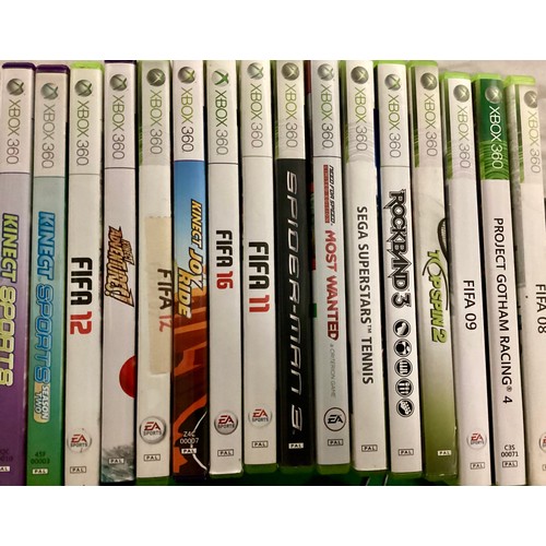 415 - COLLECTION OF XBOX GAMING EQUIPMENT AND GAMES. Here we have a Xbox 360 with a selection of games and... 