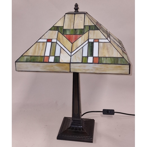 53 - A contemporary Tiffany style table lamp approx 60cm tall.