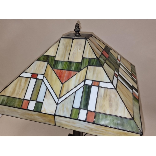 53 - A contemporary Tiffany style table lamp approx 60cm tall.