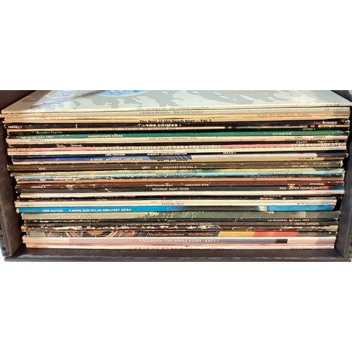 11 - COLLECTION OF VARIOUS ROCK AND POP VINYL LP RECORDS. Found here is a case of albums to include - Bob... 