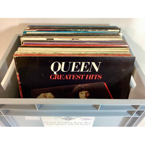 65 - BOX OF ROCK AND POP VARIOUS ALBUMS. Mainly found in VG+ conditions with artists to include - Queen -... 