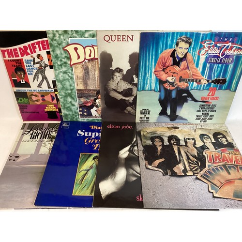 65 - BOX OF ROCK AND POP VARIOUS ALBUMS. Mainly found in VG+ conditions with artists to include - Queen -... 