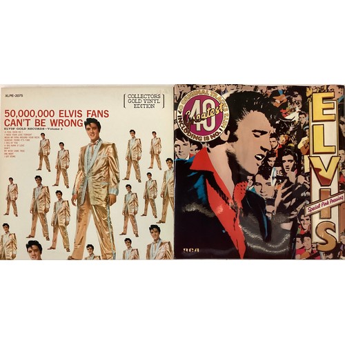 32 - ELVIS PRESLEY COLOURED VINYL RECORDS. First we have a copy of ‘Elvis Gold Records Vol 3’ pressed in ... 