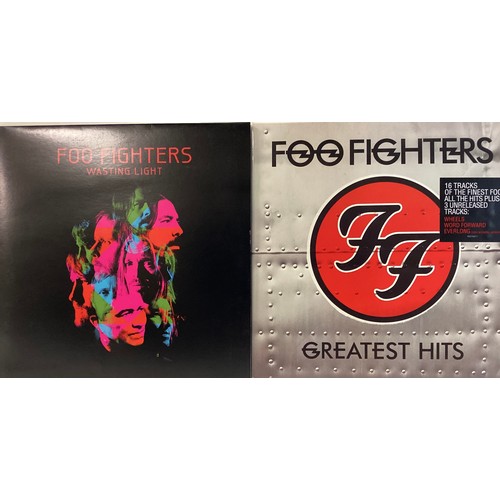 64 - FOO FIGHTERS - ‘GREATEST HITS AND WASTING LIGHT’ VINYL ALBUMS. these are both double albums with gat... 