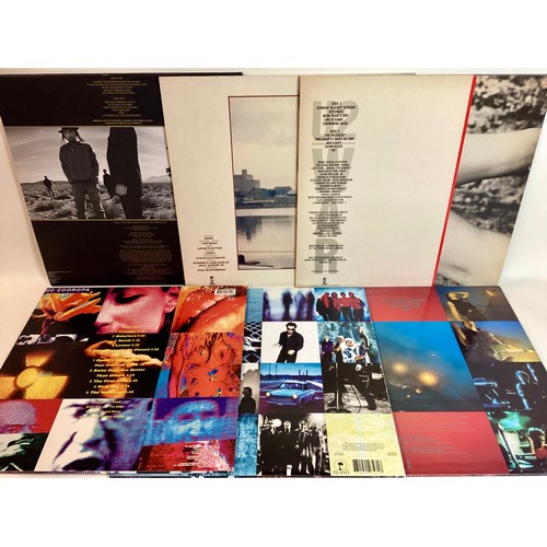 130 - U2 VINYL LP RECORDS X 6. This selection includes titles as follows - Under A Blood Red Sky - Zooropa... 