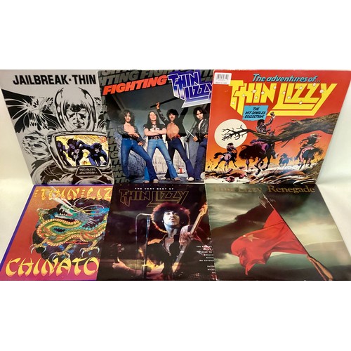 59 - SELECTION OF 6 THIN LIZZY ALBUMS. Titles as follows - Jailbreak - Chinatown - Renegade - The adventu... 