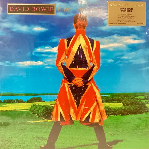 141 - DAVID BOWIE 'EARTHLING' LIMITED EDITION LP ON TRANSPARENT BLUE VINYL. This album is sealed and press... 