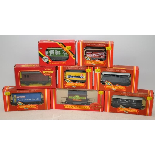 131 - A collection of Hornby OO gauge goods wagons. 8 in lot, all boxed