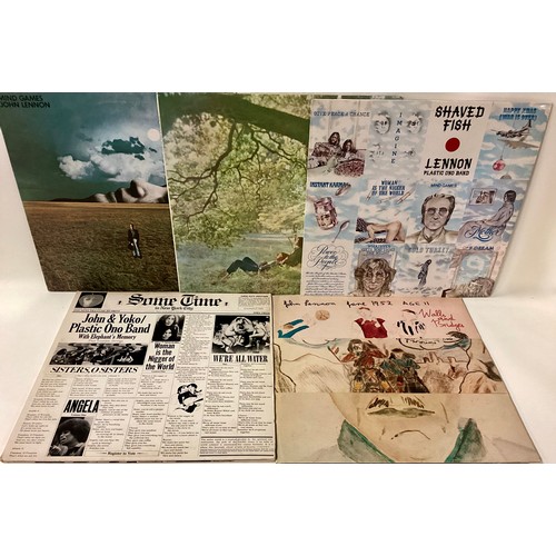 196 - JOHN LENNON VINYL LP RECORDS X 5. This selection all come in Ex conditions with following Titles - S... 