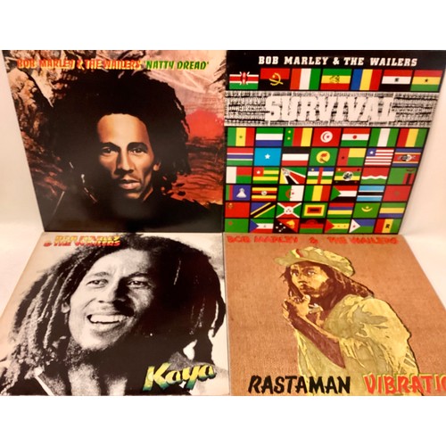 68 - BOB MARLEY AND THE WAILERS VINYL LP RECORDS X 4. Titles here include - Natty Dread - Rastaman Vibrat... 