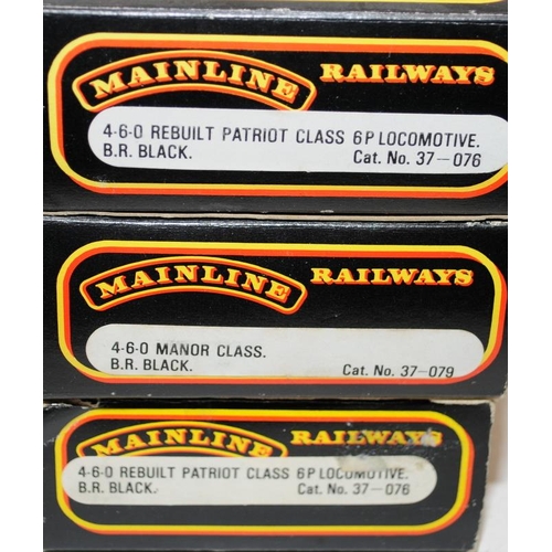 134 - 3 x Mainline OO gauge locomotives, 2 x Patriot Class 37-076 and Manor Class 387-079. 3 in ,lot, all ... 