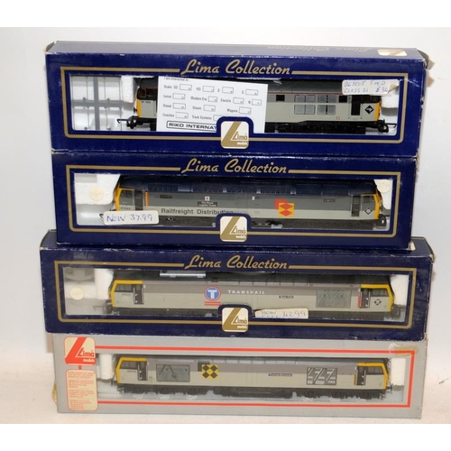 163 - Lima HO gauge locomotives, 205025A3, 204875A7, 204710A8 and 204868A8. 4 in lot, all boxed.