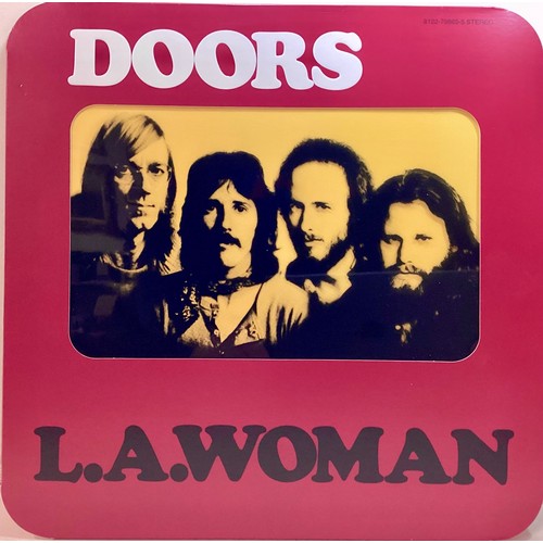 156 - THE DOORS ‘L.A. WOMAN‘ VINYL LP RECORD. This is a reissue complete with die cut window to front of t... 