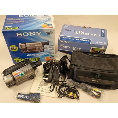 231 - Sony Handycam boxed vintage camcorder model CCD-TR515E together with a boxed starter pack.