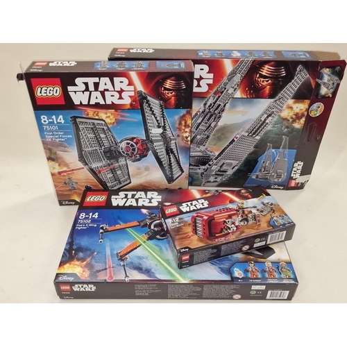 237 - EMPTY BOXES!!! Lego Star Wars The Force Awakens empty boxes to include, 75099,75101,75102 and 75104