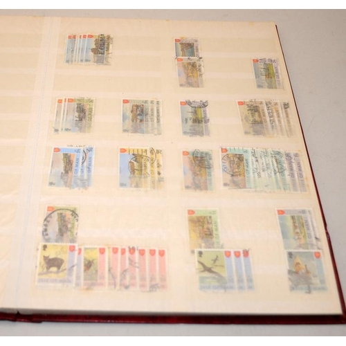 198 - 5 x albums mostly Jersey stamps mint stock sheets (one album near empty)