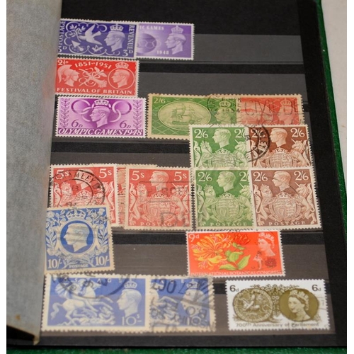 205 - Small stockbook with a good selection of GB stamps, includes early examples including imperforate Pe... 