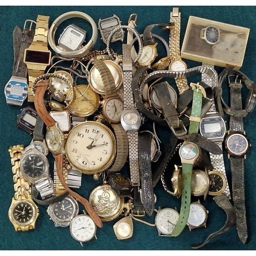 457 - A large collection of various wristwatches for spares/repairs.