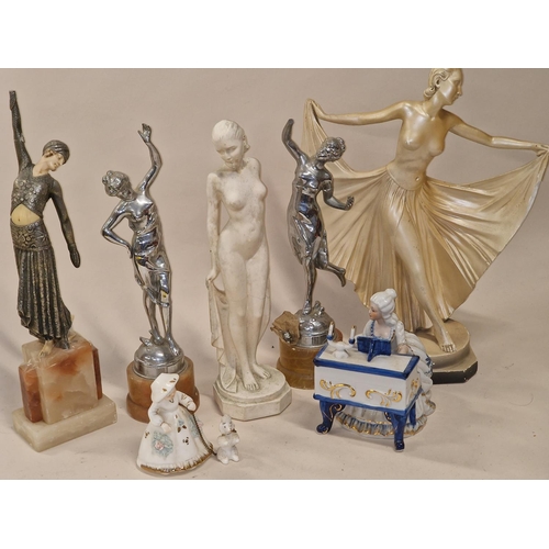 266 - Collection of various figurines some in the Art Deco style (7).