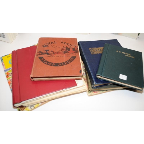 214 - Quantity of Stamp albums and stock books from around the world plus loose stamps to sort. Part of a ... 