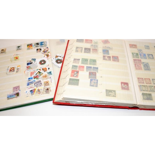 214 - Quantity of Stamp albums and stock books from around the world plus loose stamps to sort. Part of a ... 