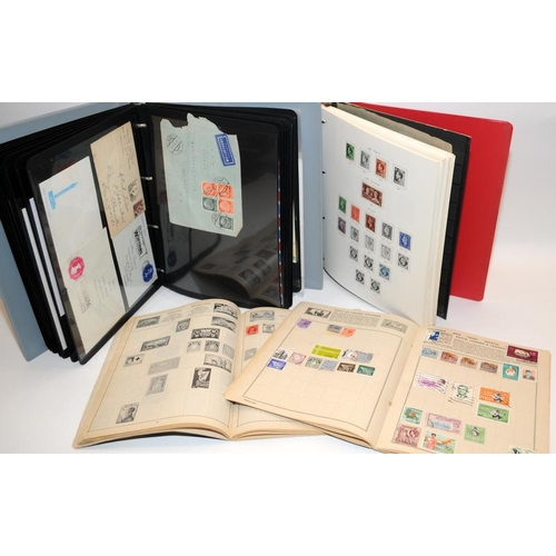 215 - Quantity of Stamp albums and stock books, reference books and first day covers from around the world... 