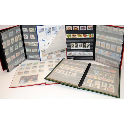 215 - Quantity of Stamp albums and stock books, reference books and first day covers from around the world... 