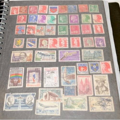 216 - Quantity of Stamp albums and stock books from around the world plus loose stamps to sort. Part of a ... 