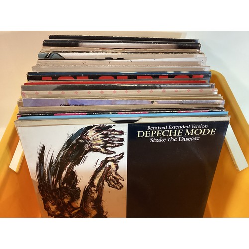 178 - BOX OF VARIOUS POPULAR HIT RELATED 12” SINGLES. Artists here include - Depeche Mode - Ultravox - Dur... 