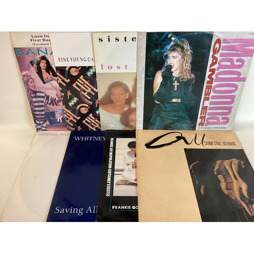 178 - BOX OF VARIOUS POPULAR HIT RELATED 12” SINGLES. Artists here include - Depeche Mode - Ultravox - Dur... 