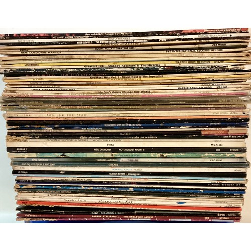 170 - BOX OF VARIOUS POP RELATED VINYL LP RECORDS. Titles found here include artists - Elton John - Michae... 