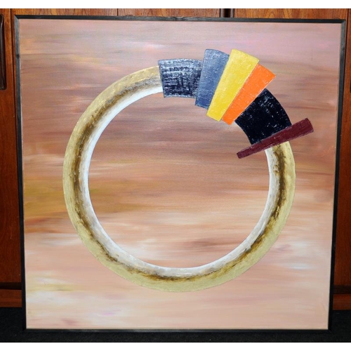 52 - Very large original oil and acrylic on canvas 'Constant Rhythm' by Nicholas Peter Bartlett. 120cms x... 