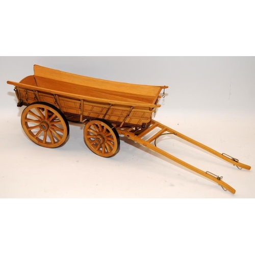 50 - Scratch built approx 1/10 scale Hay Wagon built from hobby plans using wood sourced from old school ... 