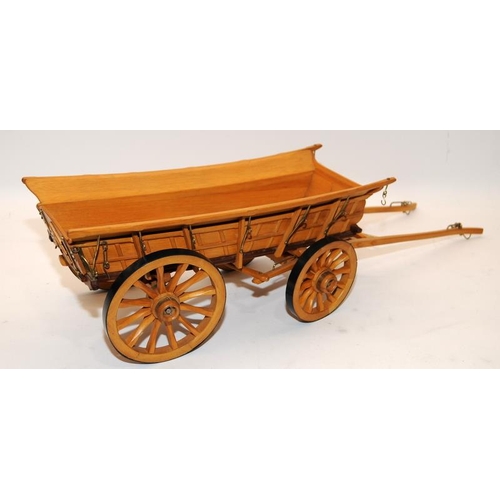 50 - Scratch built approx 1/10 scale Hay Wagon built from hobby plans using wood sourced from old school ... 