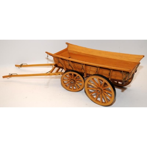 50 - Scratch built approx 1/10 scale Hay Wagon built from hobby plans using wood sourced from old school ... 