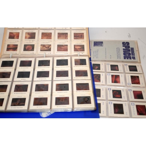 54 - Collection of 100 vintage Apollo Space Mission colour slides c/w further space slides and as Gnome J... 