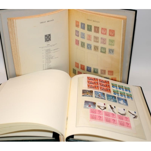 181 - 2 x GB Stamp albums containing a good selection of QEII and Pre QEII stamps including early and high... 