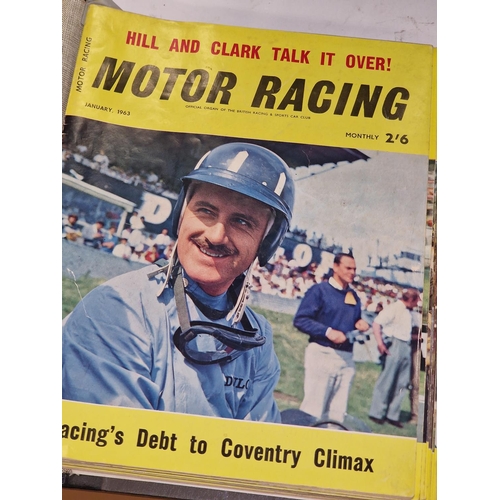 Collection of six binders of vintage Motor Racing magazines dating from ...