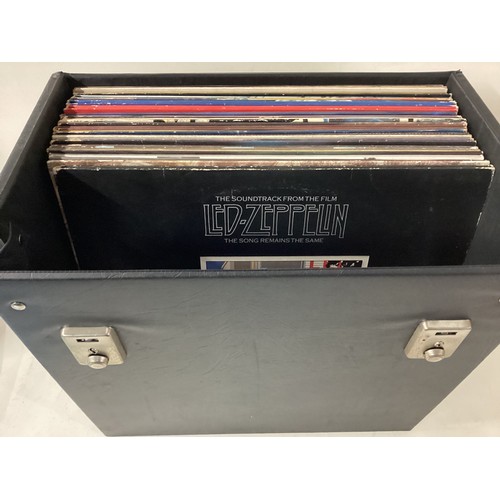 148 - COLLECTION OF ROCK RELATED VINYL LP RECORDS. This case contains a selection of vinyl from - Led Zepp... 