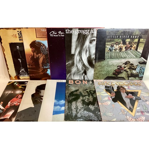 157 - CASE OF VINYL ROCK / POP LP RECORDS. Artists here in clued - Bruce Springsteen - Alan Parsons Projec... 