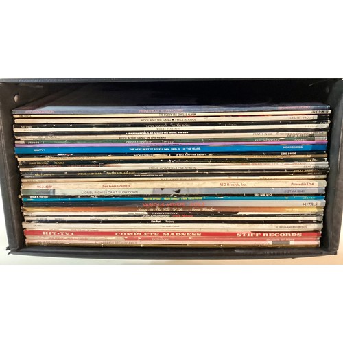 179 - CASE OF VARIOUS POP RELATED LP RECORDS. Containing artists here to include - Lionel Richie - Stevie ... 