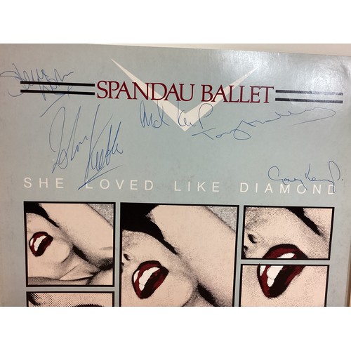 149 - COLLECTION OF VARIOUS SPANDAU BALLET RECORDS WITH ONE SIGNED BY WHOLE BAND. We have a copy of ‘She L... 